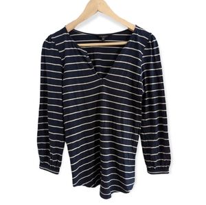 Lucky Brand Stripe V Neck Top